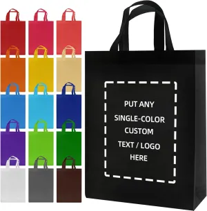 100 Pcs Customizable Tote Bags, Personalized with Text or Photos