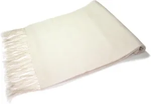 100% Wool Pashmina Solid Scarf CREAM Color Womens Shawl Wrap Scarves