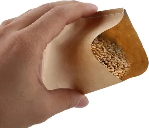 100pcs Vintage Kraft Paper Bags,Hybrid Seed Corn Farm Pollen Bag Sack Pouch Seed Pocket for Seed Snack Nuts(1122cm)