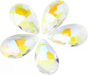 10PC 28MM AB Angel Tear Crystal Faceted Prism Suncatcher Chandelier Decor