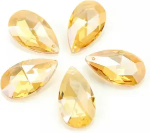 10PC Colorful Angel Tears Crystal Feng Shui Faceted Prism Crystal Chandelier -Champagne