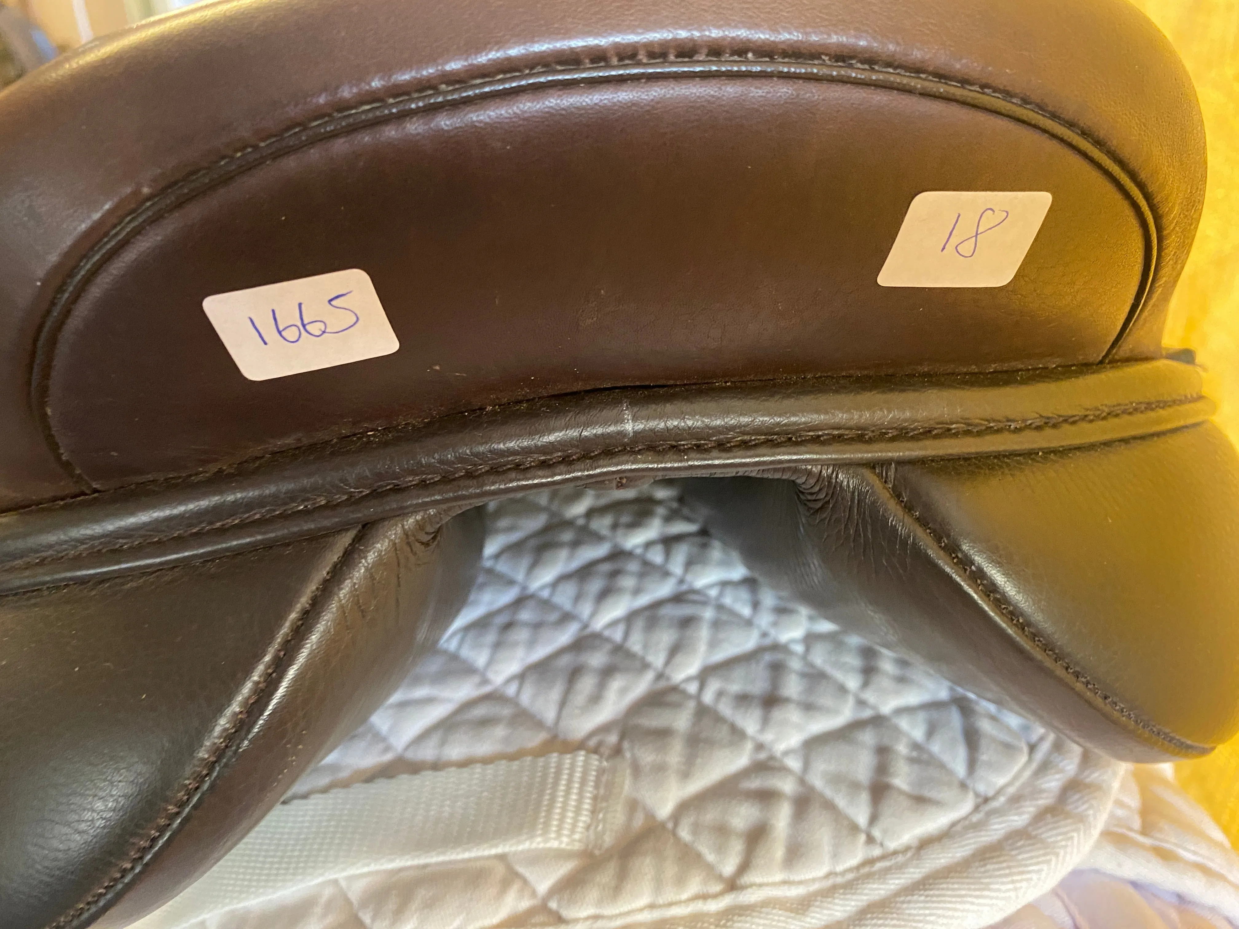 #1665 18" AVA Solution Saddles Show, Brown, WIDE