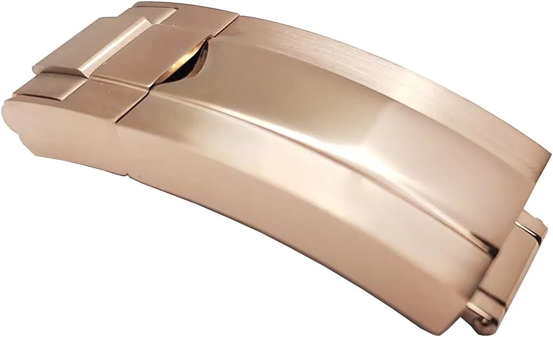 16mm Stainless steel Buckle Depolyant Clasp Compatible with Rolex Daytona Submariner GMT Datejust series watch Band Strap
