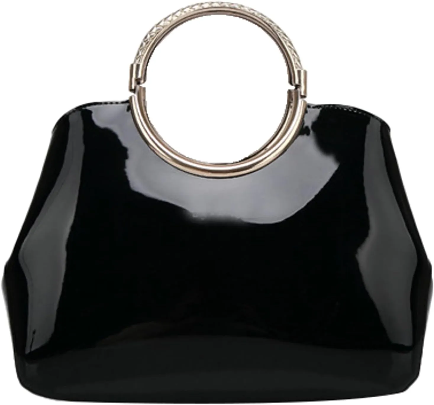 2024 Fashion Patent Leather Handbag Red Bride Wedding Evening Bag Women Elegant Luxury 3 Compartment