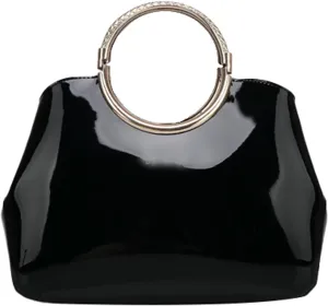 2024 Fashion Patent Leather Handbag Red Bride Wedding Evening Bag Women Elegant Luxury 3 Compartment