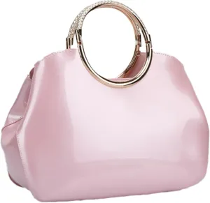 2024 Fashion Patent Leather Handbag Red Bride Wedding Evening Bag Women Elegant Luxury 3 Compartment