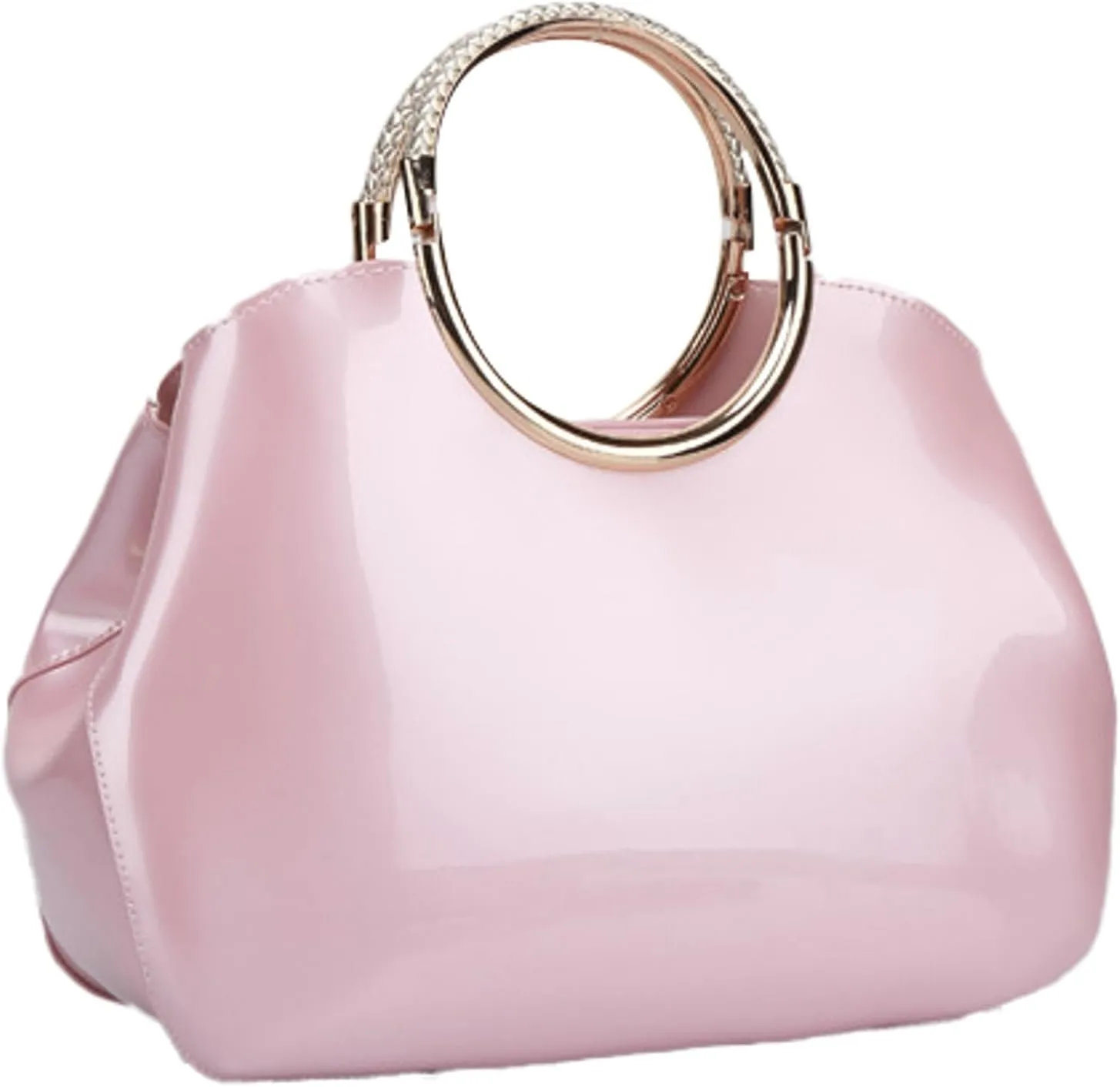 2024 Fashion Patent Leather Handbag Red Bride Wedding Evening Bag Women Elegant Luxury 3 Compartment