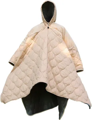 2024 Winter Blanket Poncho, Warm Wearable Hooded Poncho Sleeping Bags, Ultralight Water-Resisitant Coat Cloak Camping Blanket, for Outdoor Use