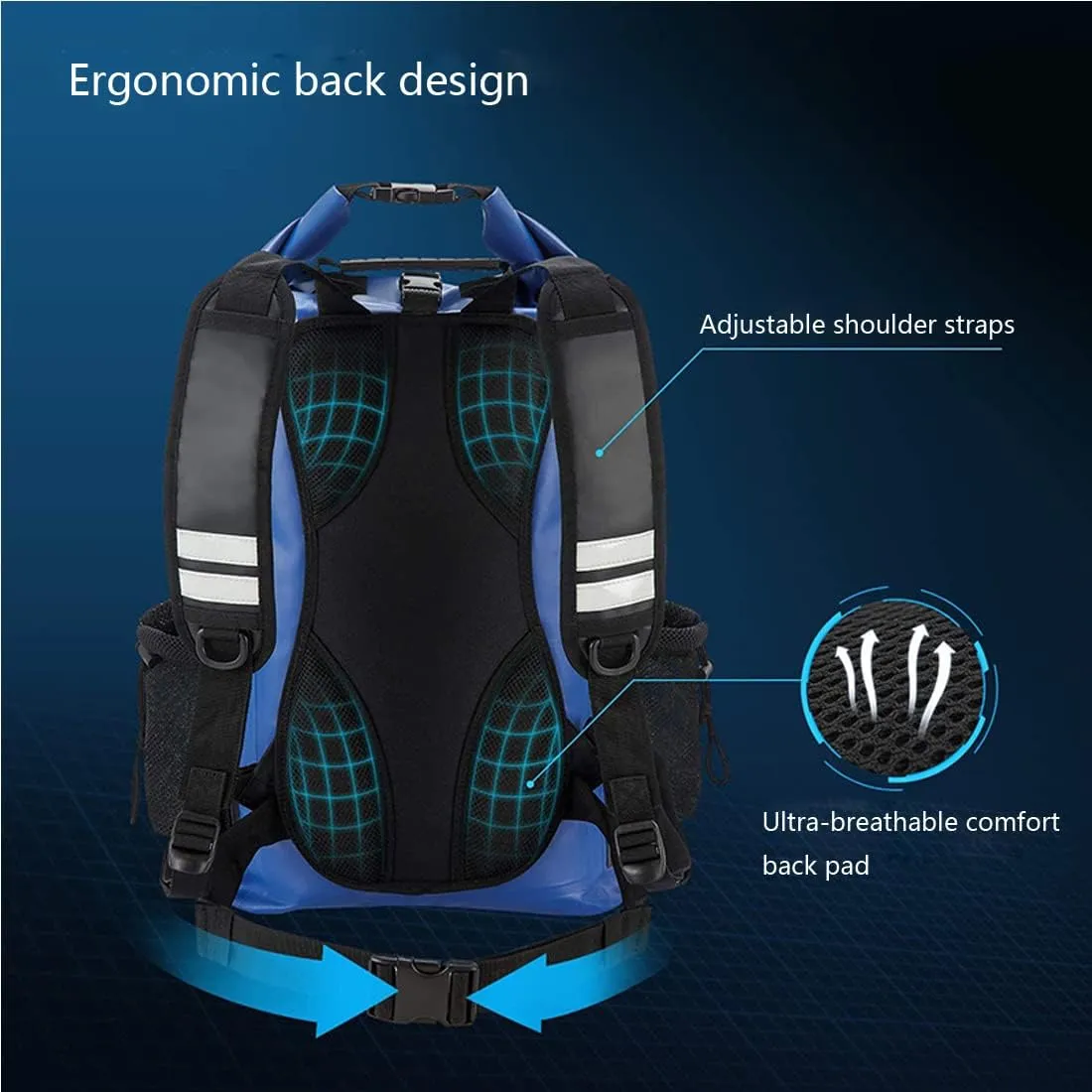 20L,40L,50L,Waterproof Gym Bag,Travel Pack Bag For Kayaking,Beach,Surfing,Rafting,Fishing,Camping Overnight., Small, Gray
