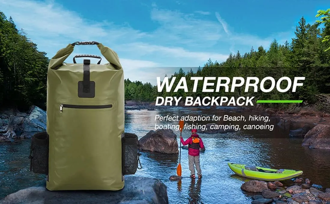 20L,40L,50L,Waterproof Gym Bag,Travel Pack Bag For Kayaking,Beach,Surfing,Rafting,Fishing,Camping Overnight., Small, Gray