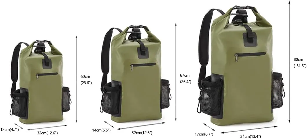 20L,40L,50L,Waterproof Gym Bag,Travel Pack Bag For Kayaking,Beach,Surfing,Rafting,Fishing,Camping Overnight.