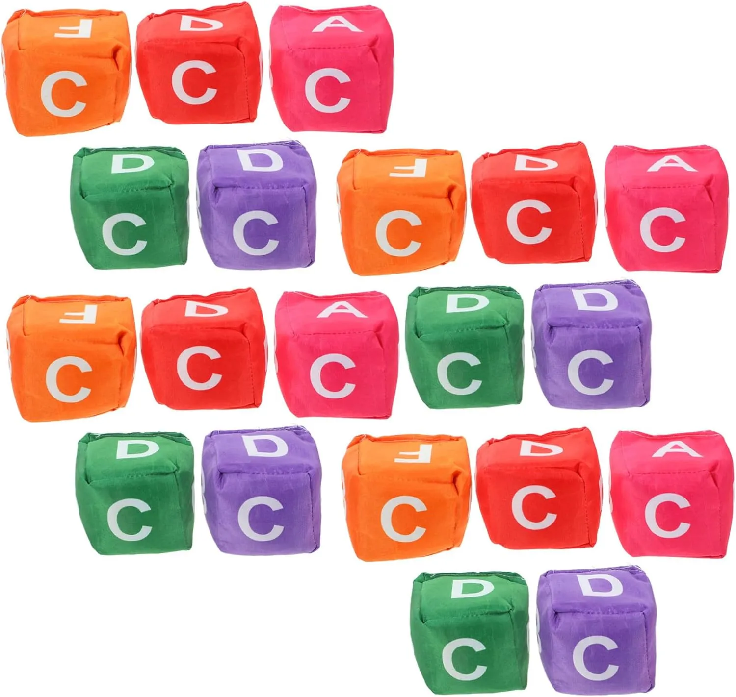 20Pcs Alphabet Bean Bags Toss Game for Fun Outdoor Throwing for Learning Letters Canvas Props for Parties Educational Play for Boys