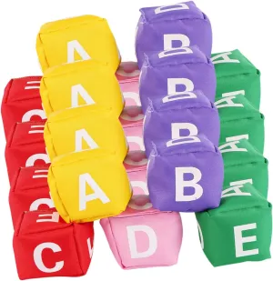 20pcs Bean Bags Alphabet Toss Game Soft Bean Bags for Boy Girl Outdoor and Indoor Fun for Hand-Eye Coordination and