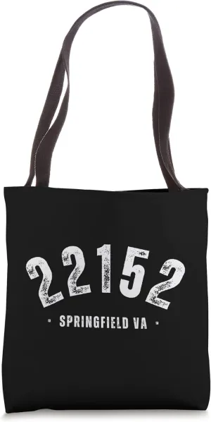 22152 Springfield Virginia Nostalgic Hometown Postal Code Tote Bag