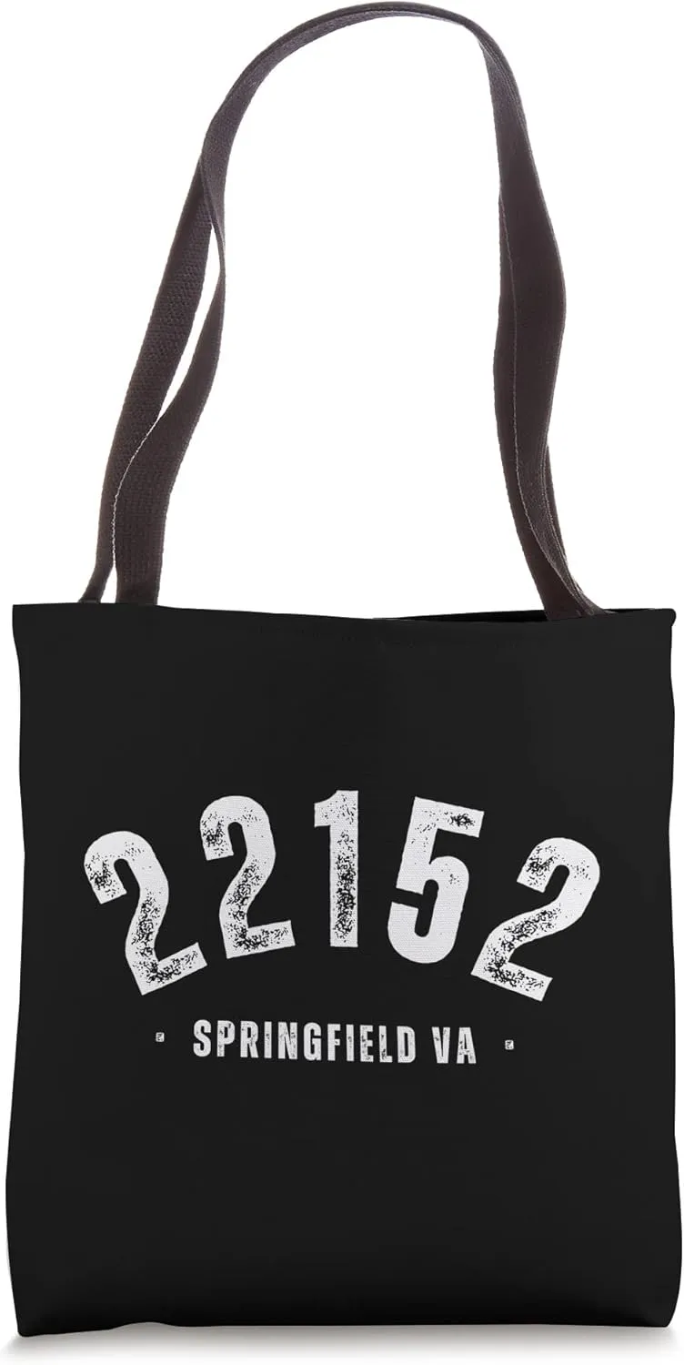 22152 Springfield Virginia Nostalgic Hometown Postal Code Tote Bag