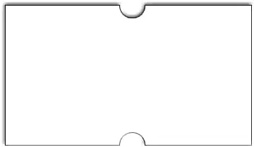 240,000 Motex 5500 Compatible White Hi-Tack Labels for Motex MX-5500 Price Guns. Full Case. NO Security cuts.