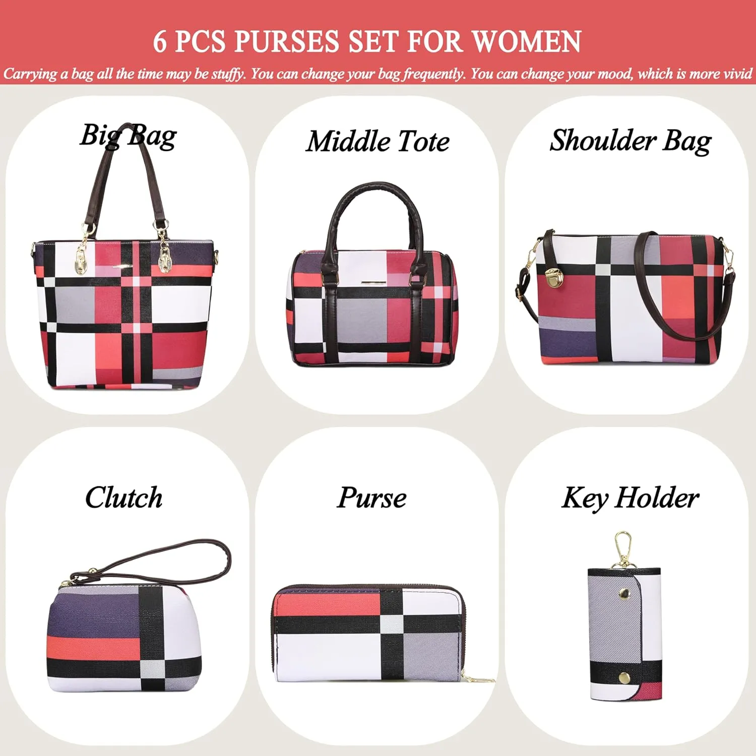 2E-youth Designer Purses and Handbags for Women Satchel Shoulder Bag Tote Top Handle Bag