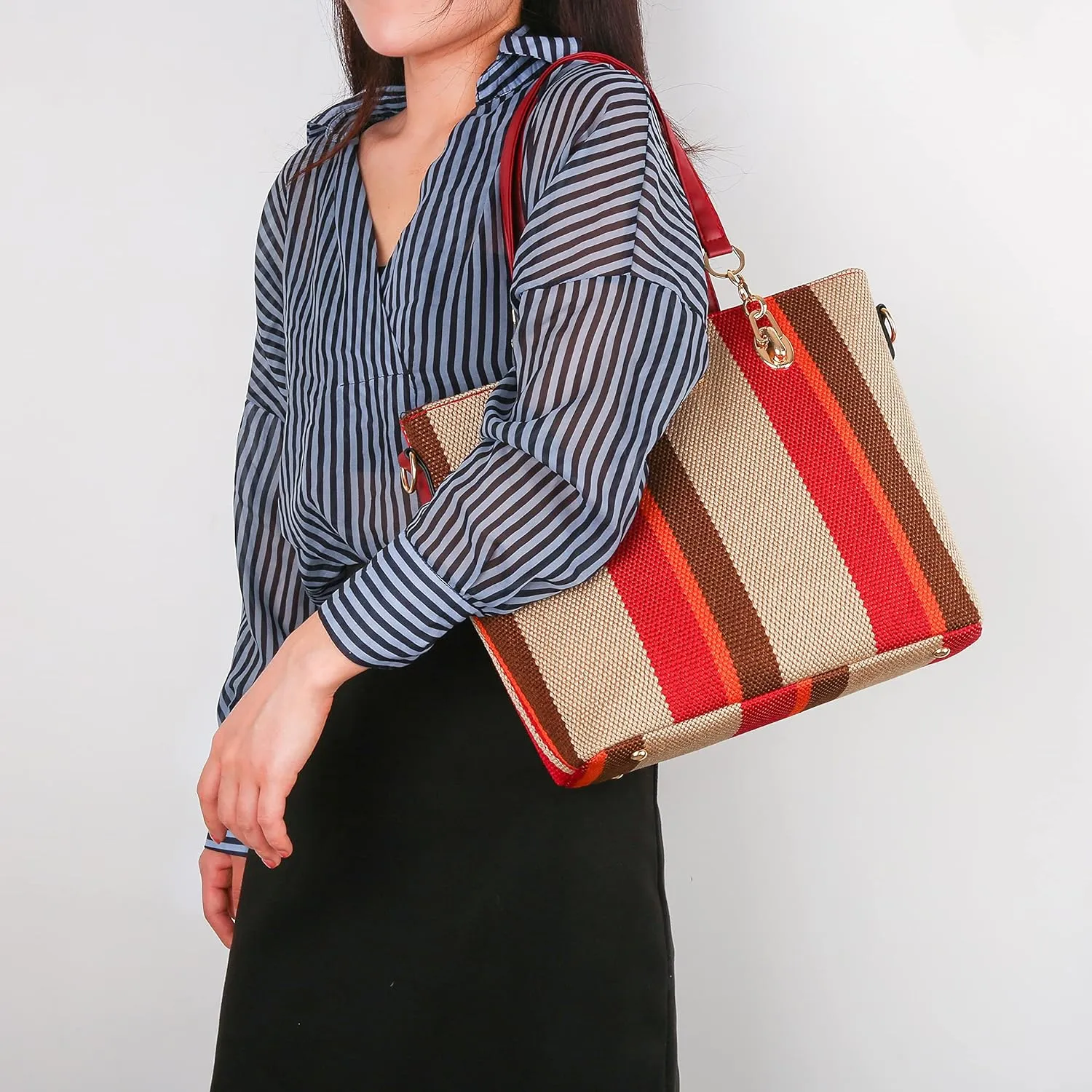 2E-youth Designer Purses and Handbags for Women Satchel Shoulder Bag Tote Top Handle Bag