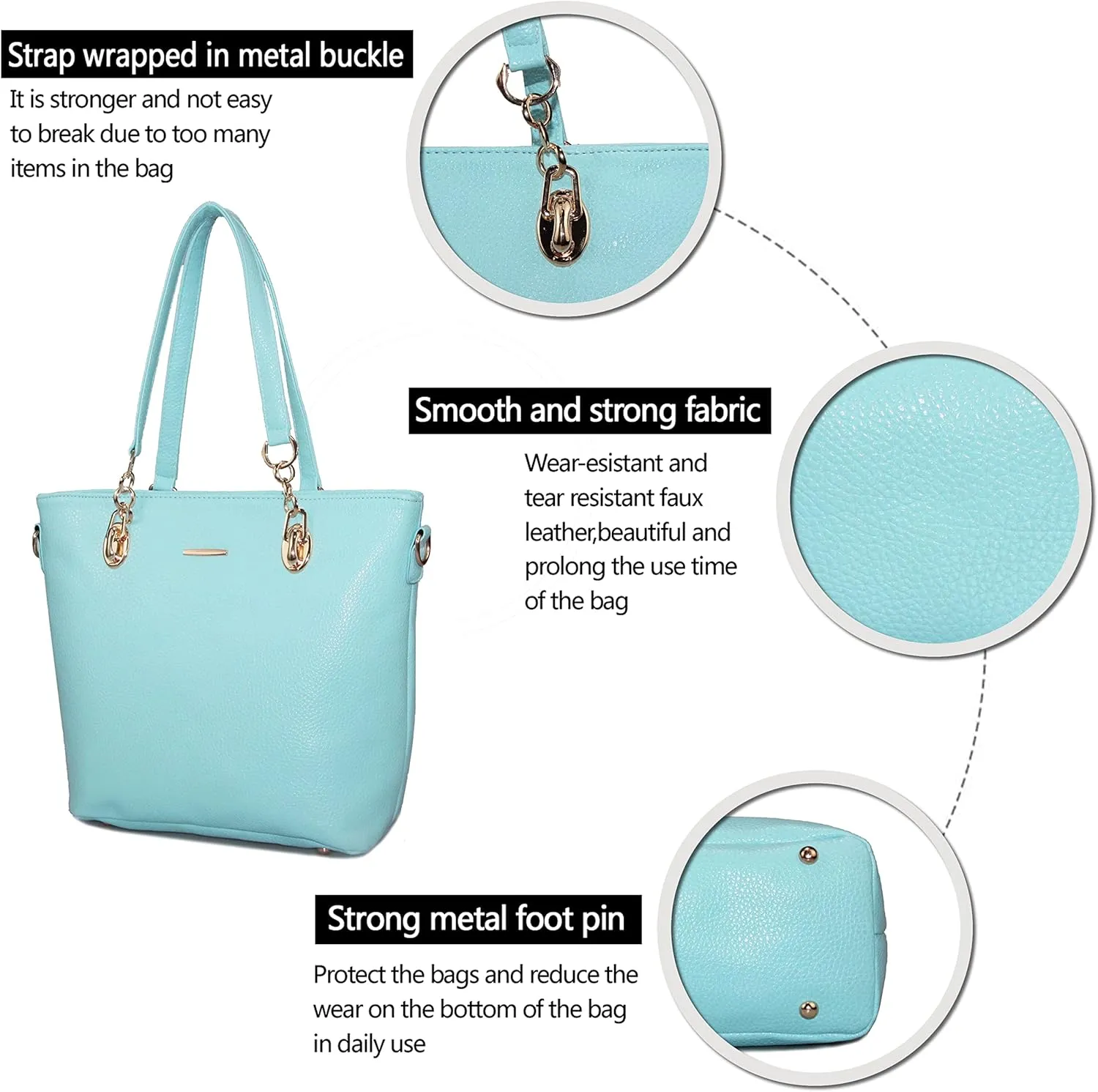 2E-youth Designer Purses and Handbags for Women Satchel Shoulder Bag Tote Top Handle Bag