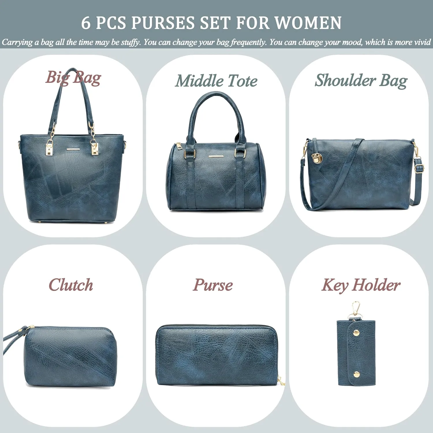 2E-youth Designer Purses and Handbags for Women Satchel Shoulder Bag Tote Top Handle Bag
