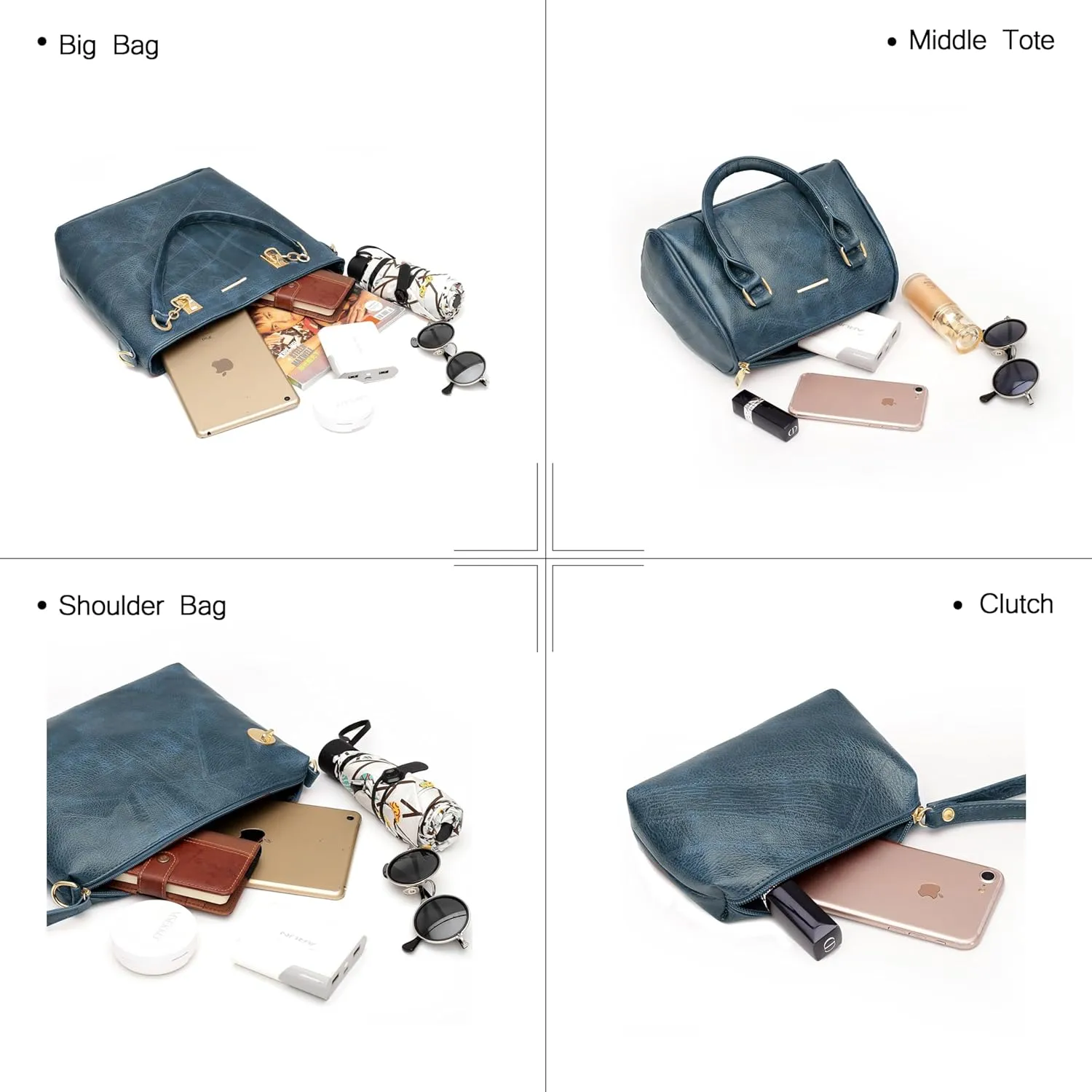 2E-youth Designer Purses and Handbags for Women Satchel Shoulder Bag Tote Top Handle Bag