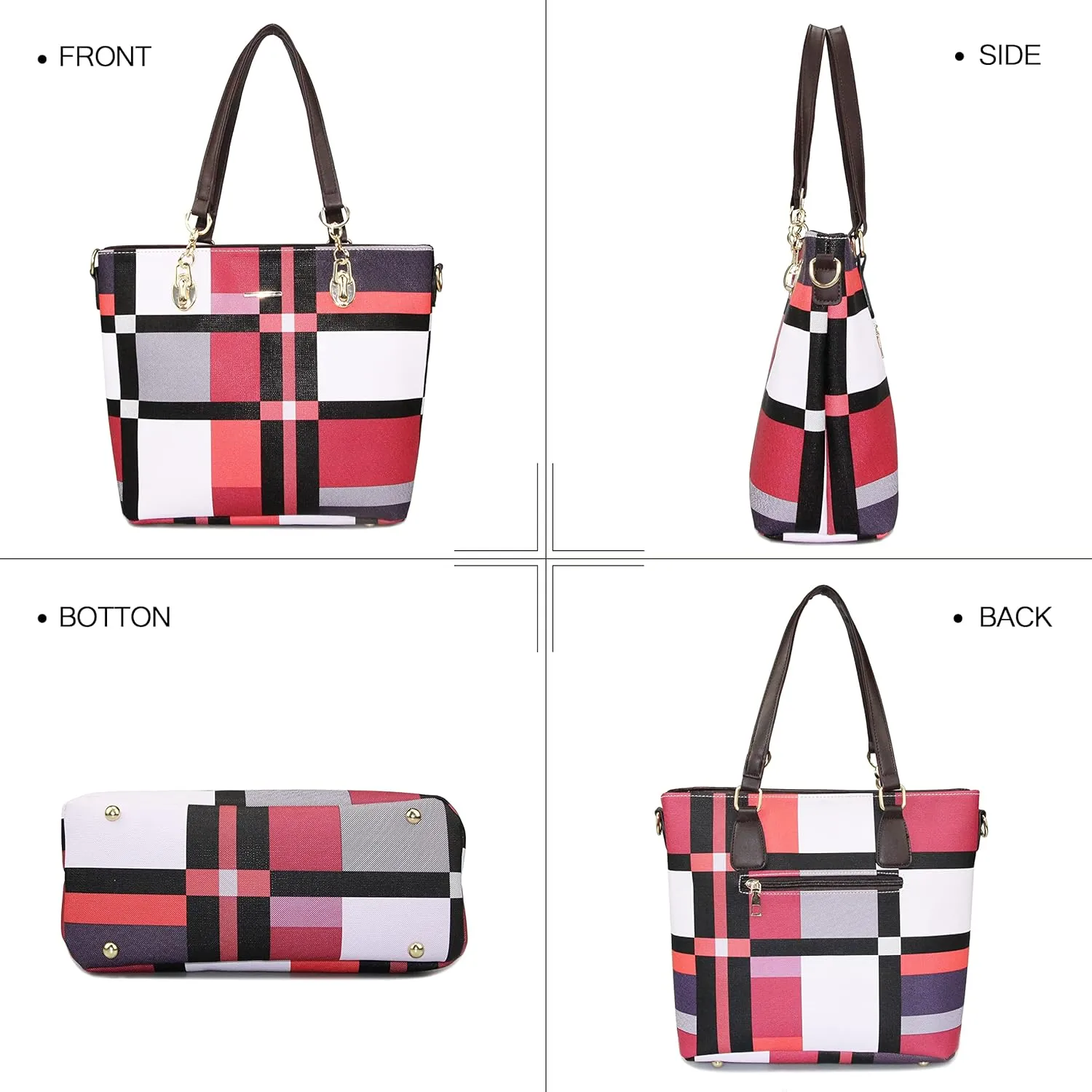 2E-youth Designer Purses and Handbags for Women Satchel Shoulder Bag Tote Top Handle Bag