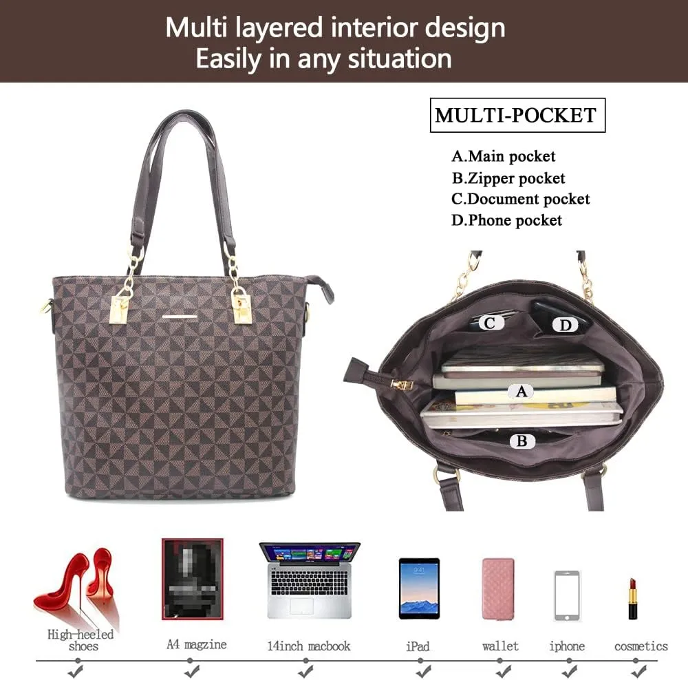 2E-youth Designer Purses and Handbags for Women Satchel Shoulder Bag Tote Top Handle Bag