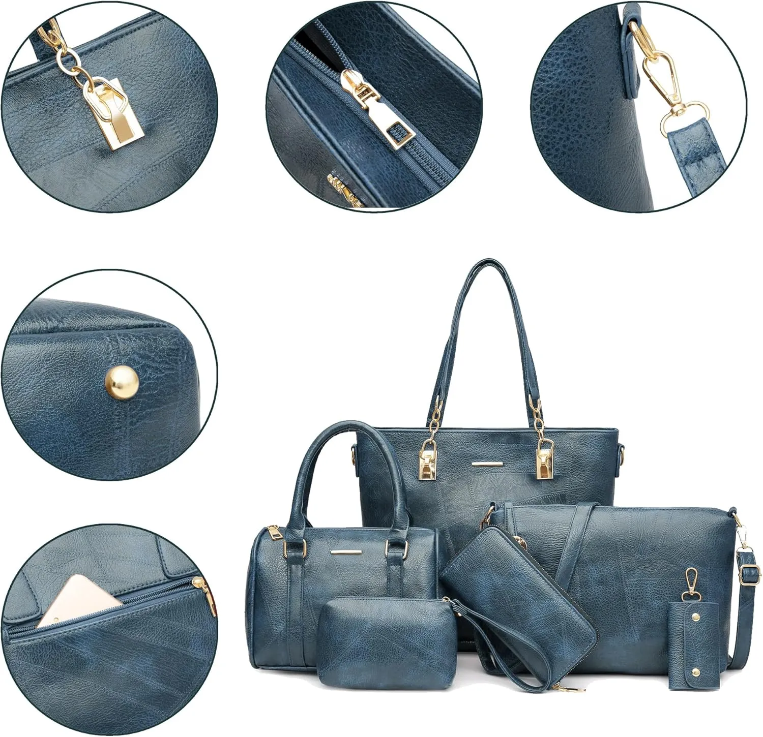 2E-youth Designer Purses and Handbags for Women Satchel Shoulder Bag Tote Top Handle Bag
