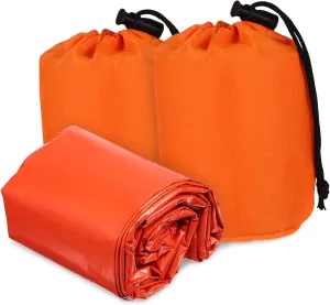 2pcs Emergency Sleeping Bags for Camping Warmth Sleeping Bags and Compact Cold Survival Gear for Hiking and Outdoor Adventures