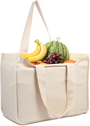 3Pack Canvas Grocery Bags | Tote Shopping Bags | Reusable Shopping Bags | Washable | Sublimation | Travel | Bulk | ECO