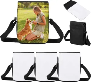 4 PCS Sublimation Wallet Bags, Sublimation Blanks Bags for DIY and Items Storage, Sublimation Backpack Shoulder Bag Crossbody Bag Blanks for Free DIY