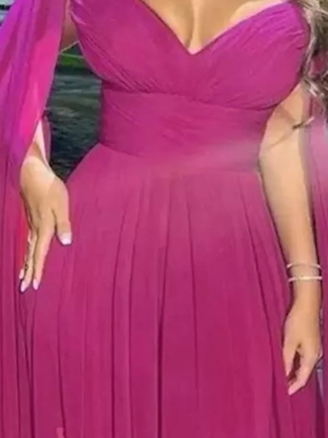 A-Line Vintage Evening Dress Prom Dress Off-The-Shoulder Court Train Sleeveless Pleats Chiffon 2024