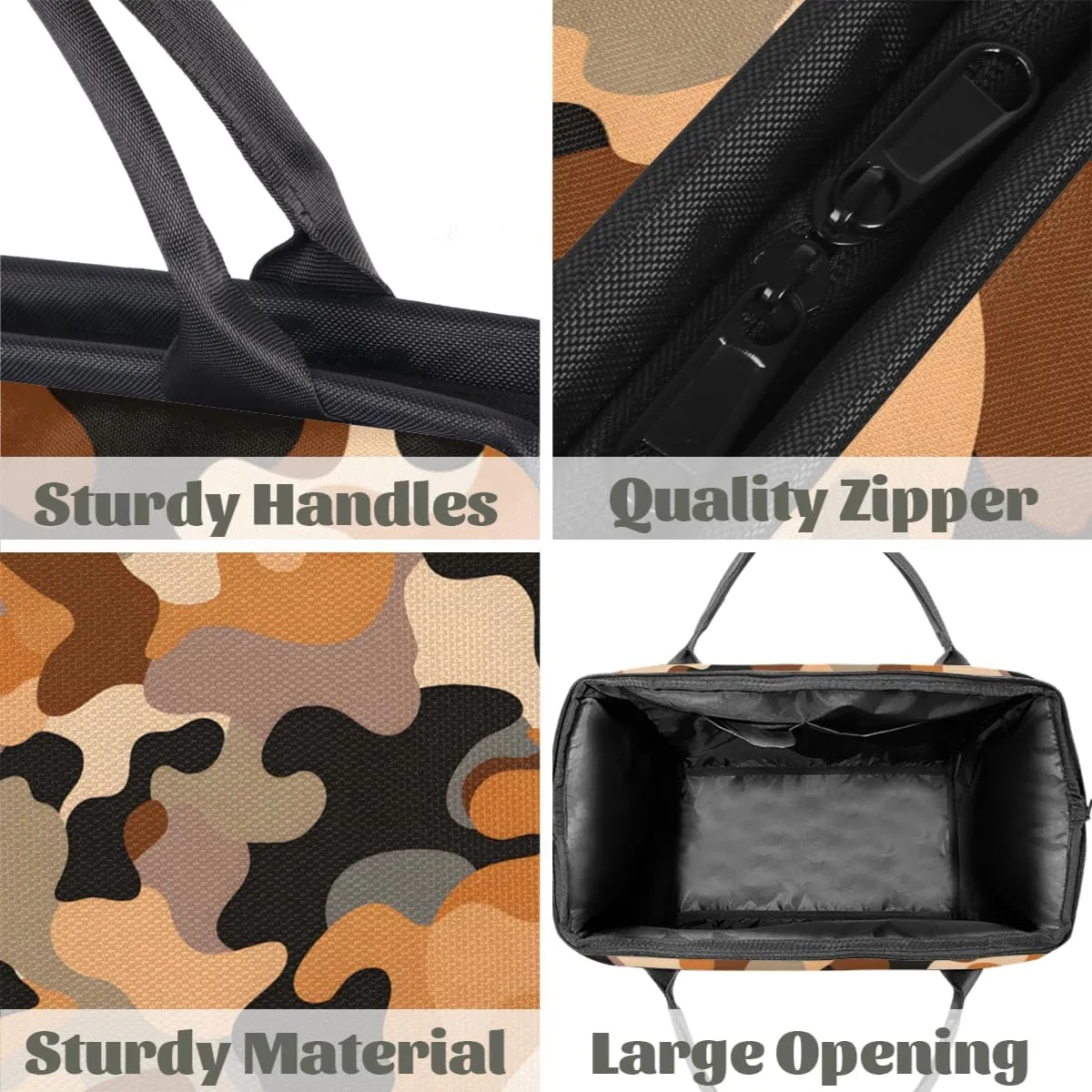 Abstract Camouflage Brown Weekender Overnight Bag for Women Waterproof Carry On Travel Duffle Bags with Pocket Lightweight Sports Gym Tote Bag Large Luggage Workout Personal Item Hospital Bags