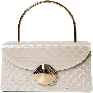 Acrylic Evening Clutch for Women Elegant Fishscale Crossbody Bag Vintage Acrylic Handbag Purse for Wedding Party Prom