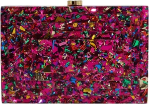 Acrylic Purse Clutch,Wedding Guest Dresses For Women Designer Handbags Multicolor Evening Clutch Box Crossbody Shoulder Bag