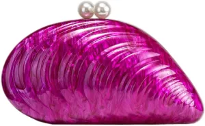 Acrylic Shell Clutch Purse for Women Fashion Acrylic Evening Bag Unique Evening Purse for Wedding Party Prom
