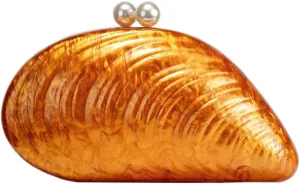Acrylic Shell Clutch Purse for Women Fashion Acrylic Evening Bag Unique Evening Purse for Wedding Party Prom