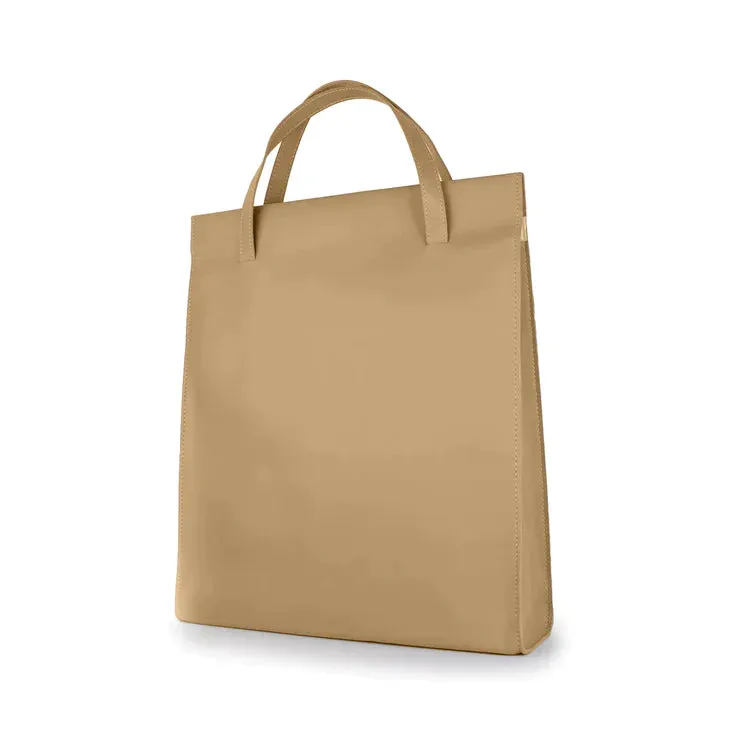 Adjustable Tote Bag in Rust Brown