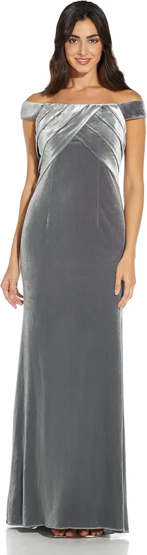 Adrianna Papell Women's Stretch Velvet Dress