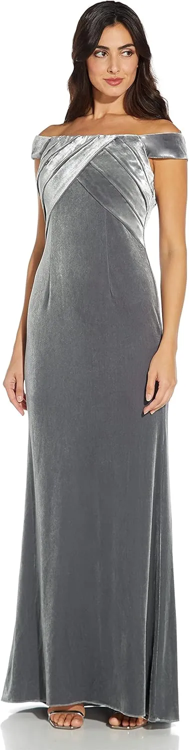 Adrianna Papell Women's Stretch Velvet Dress