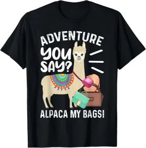 Adventure You Say? Alpaca My Bags Vintage Funny Travel T-Shirt