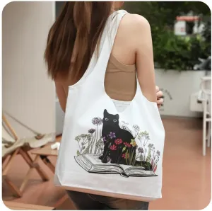 Aesthetic Canvas Tote Bag for Women Reusable Casual Shoulder Shopping Canvas Bag Set for Beach Work