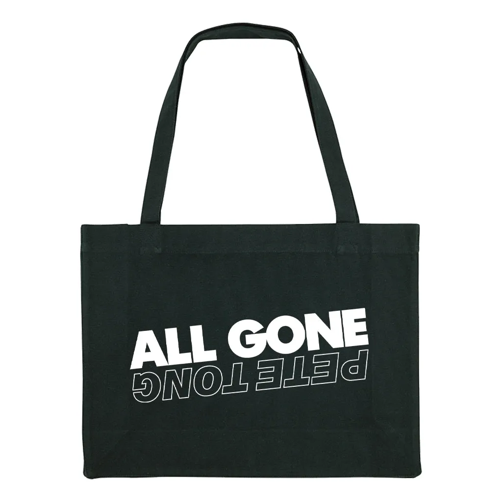AGPT White Logo Woven Shopping Bag