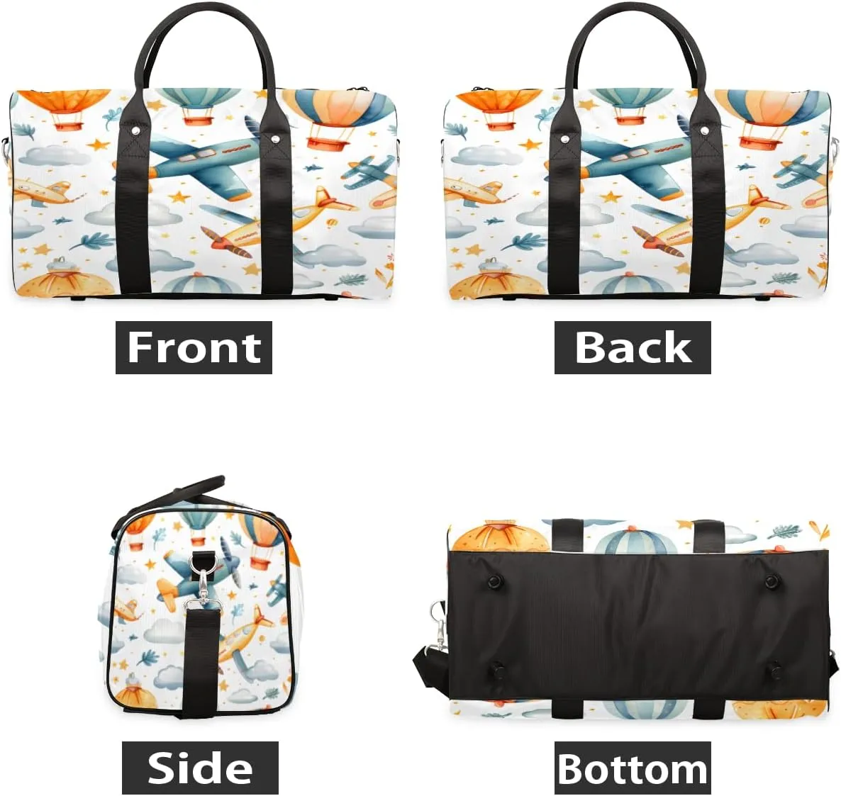 Airplane Travel Duffle Bag, Sports Gym Bags for Women Men, Carry On Weekender Overnight Bag, Aircraft Workout Hospital Airplane Trips Bag
