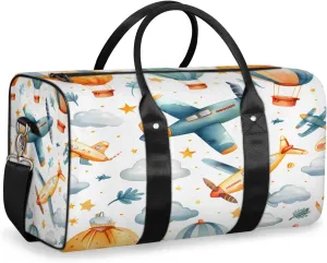 Airplane Travel Duffle Bag, Sports Gym Bags for Women Men, Carry On Weekender Overnight Bag, Aircraft Workout Hospital Airplane Trips Bag