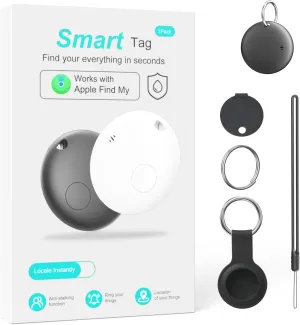 Airtag Alternative-2 Pack: Smart Bluetooth Tracker for Apple Find My No Monthly Fee, Item Finder for Keys, Luggage, Bags & Pets, Precision Tracking, IP68 Waterproof Design (iOS Only)