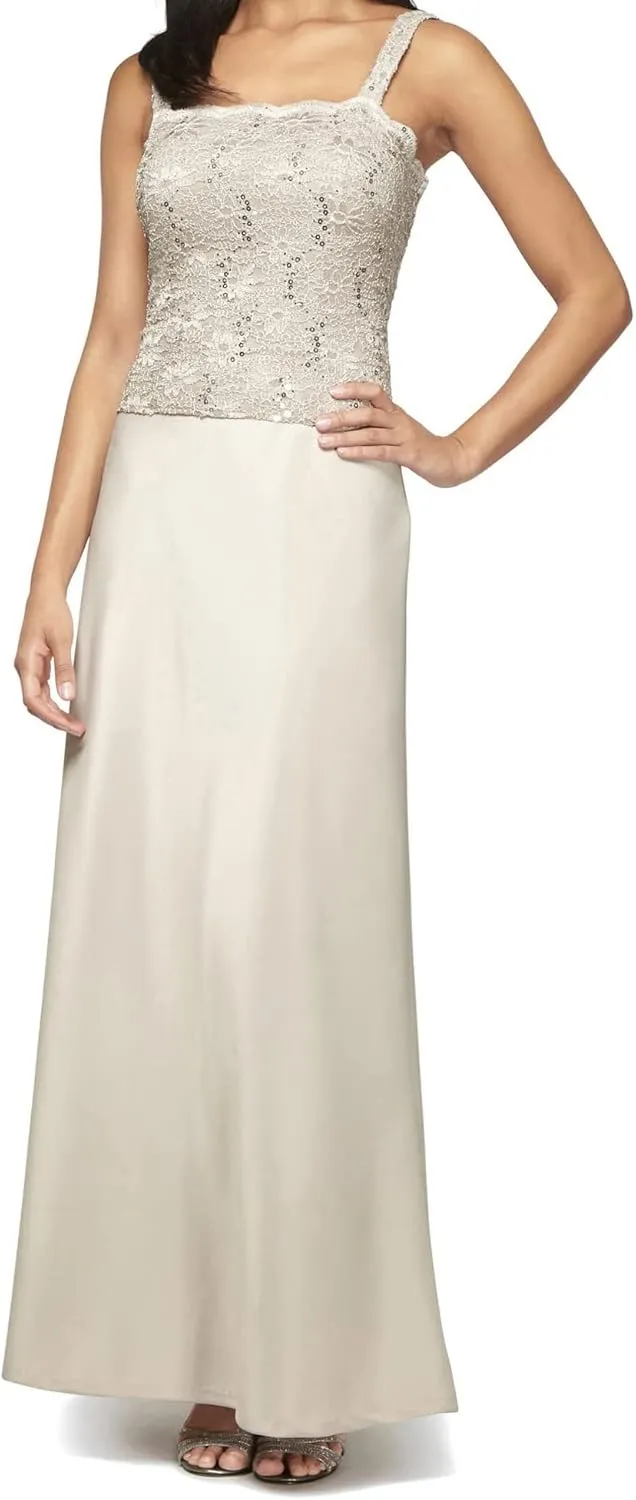 Alex Evenings Women's Two Piece Mother of The Bride Dress with Lace Jacket (Petite and Regular Sizes)
