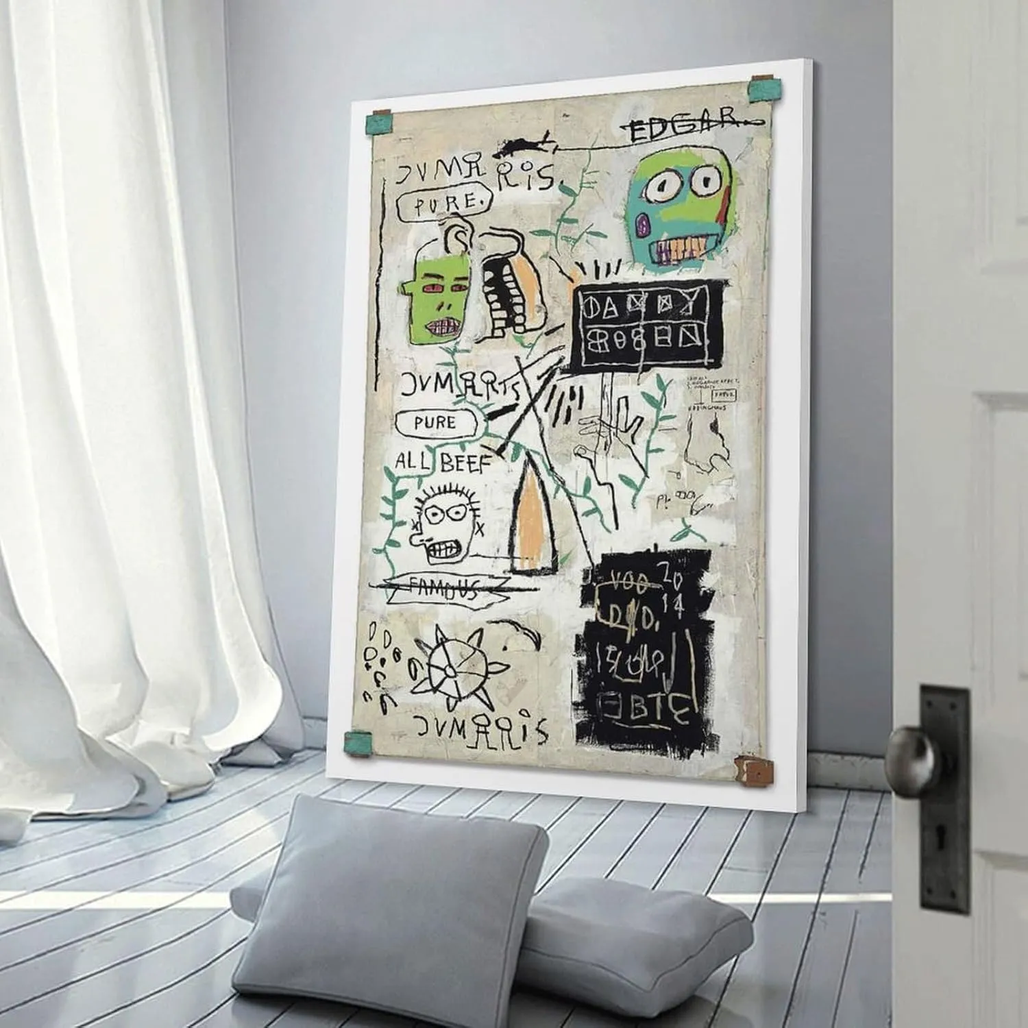 ALiOU Michel Basquiat Danny Rosen Michel Basquiat Poster Picture Print Wall Art Poster Painting Canvas Posters Artworks Room Aesthetic 20x30inch(50x75cm)