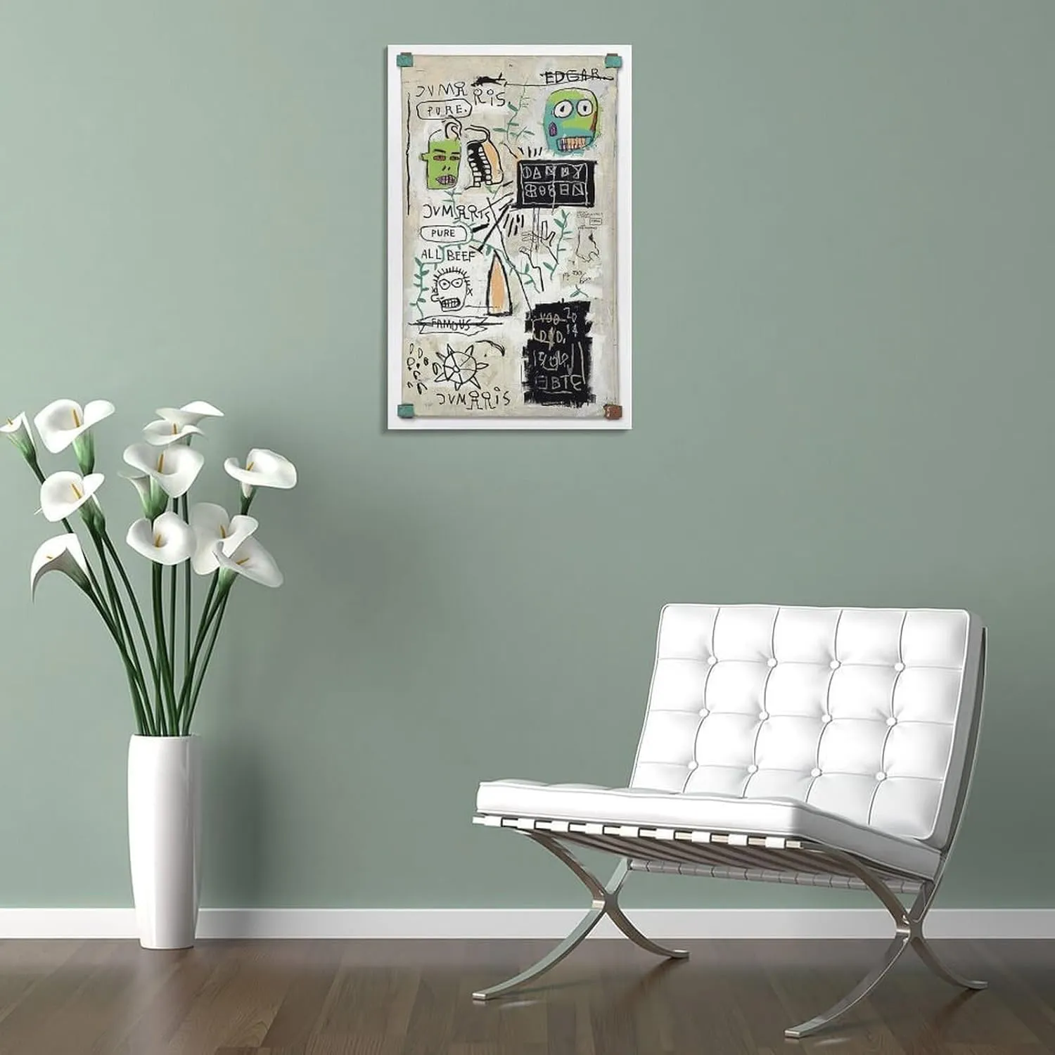 ALiOU Michel Basquiat Danny Rosen Michel Basquiat Poster Picture Print Wall Art Poster Painting Canvas Posters Artworks Room Aesthetic 20x30inch(50x75cm)
