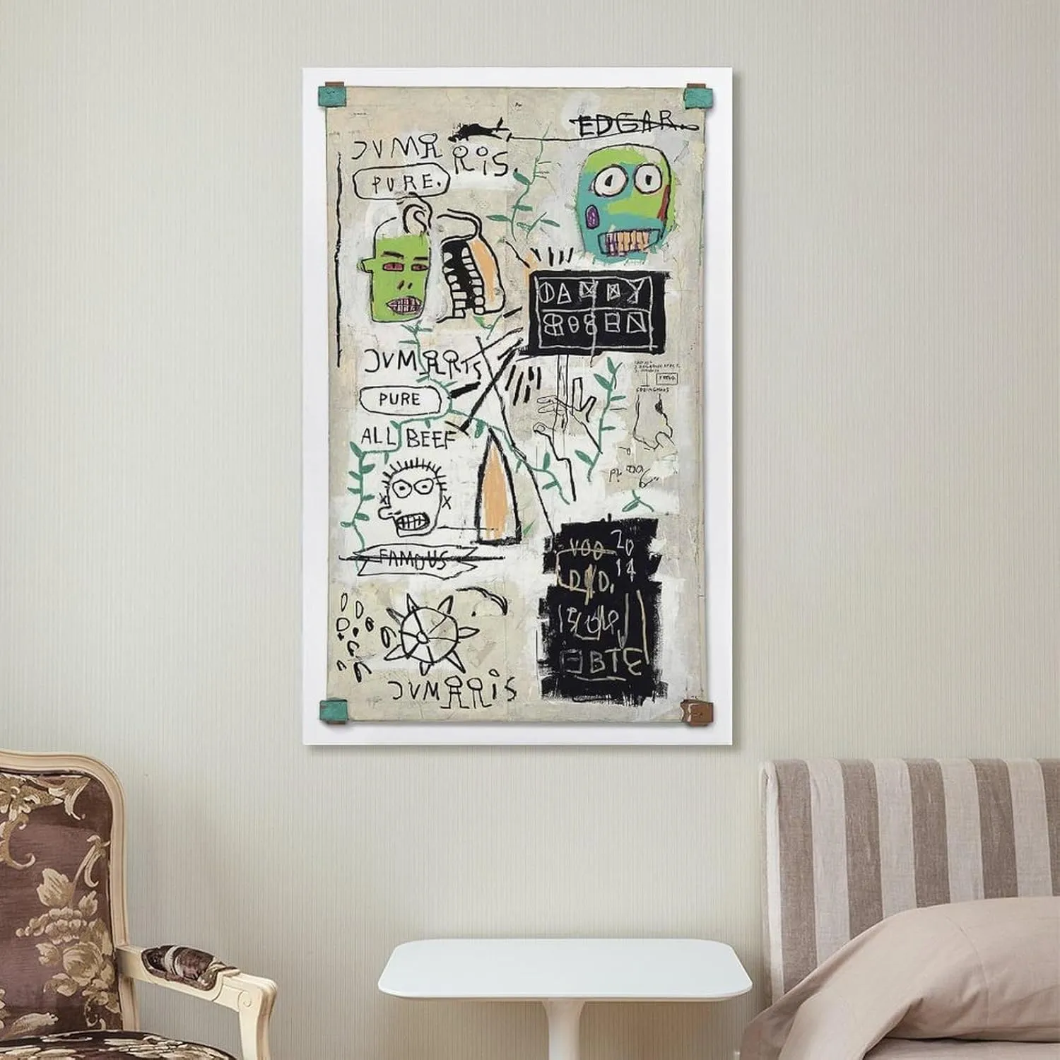 ALiOU Michel Basquiat Danny Rosen Michel Basquiat Poster Picture Print Wall Art Poster Painting Canvas Posters Artworks Room Aesthetic 20x30inch(50x75cm)